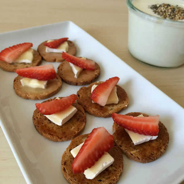Strawberry Brie Cheese Canapé (Honey Snack) - Oneroot Honey