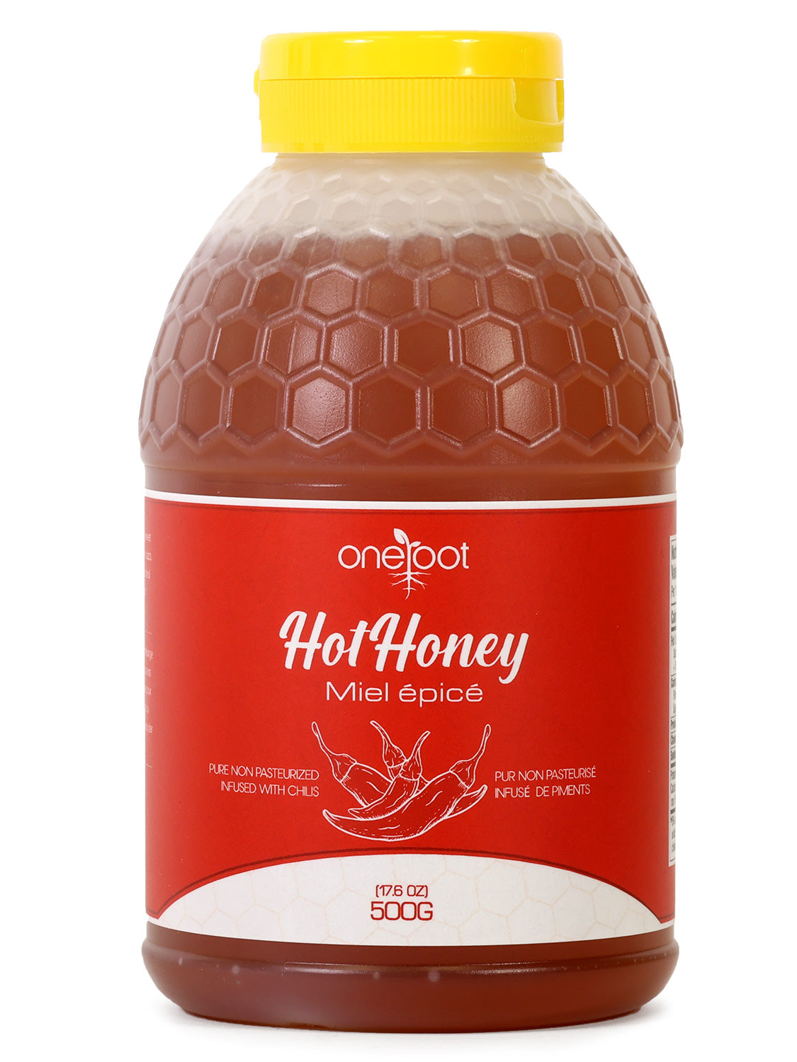 What kind of bottle does the hot honey come in?