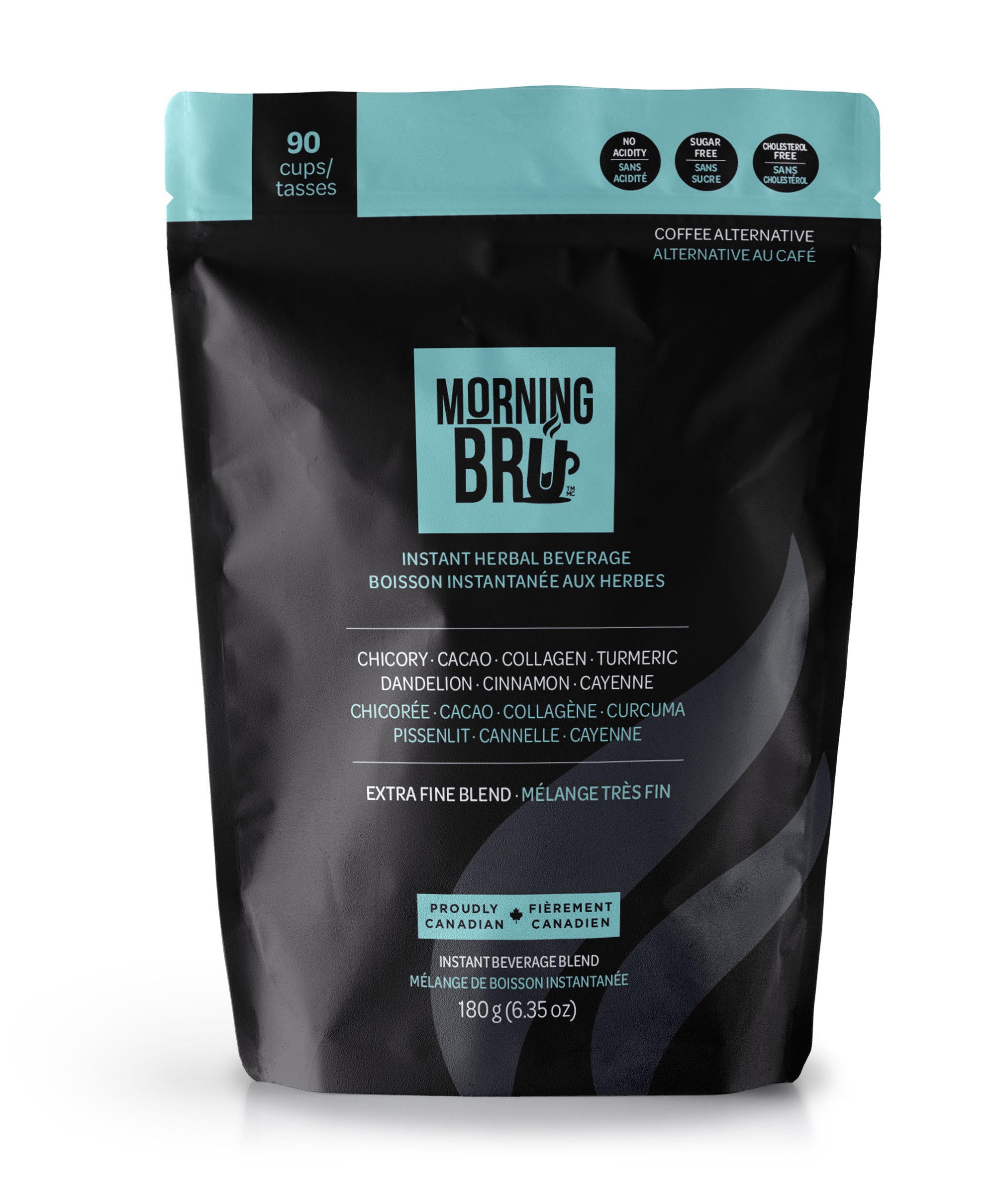 Is there any caffeine present in the Morning BRU - Instant Herbal Beverage?