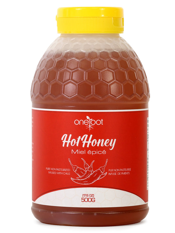 Miel chaud infusé au piment épicé - 500g (17.6oz)