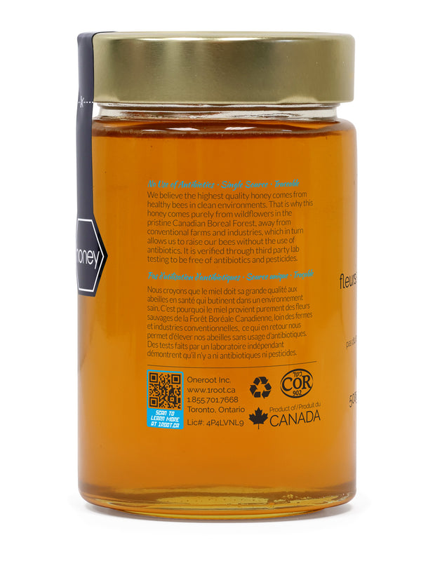 Natural Boreal Forest Wildflower Honey - 500g | Oneroot Honey