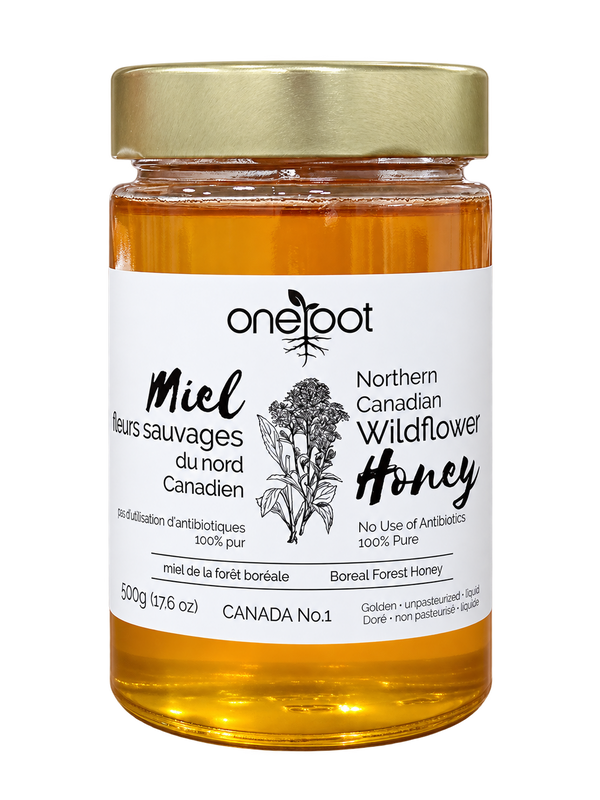 Natural Boreal Forest Wildflower Honey Liquid - 500g (17.6oz)