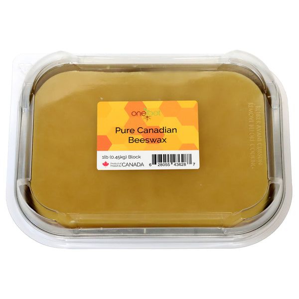 Bloc de cire d’abeille canadienne pure de 1lb