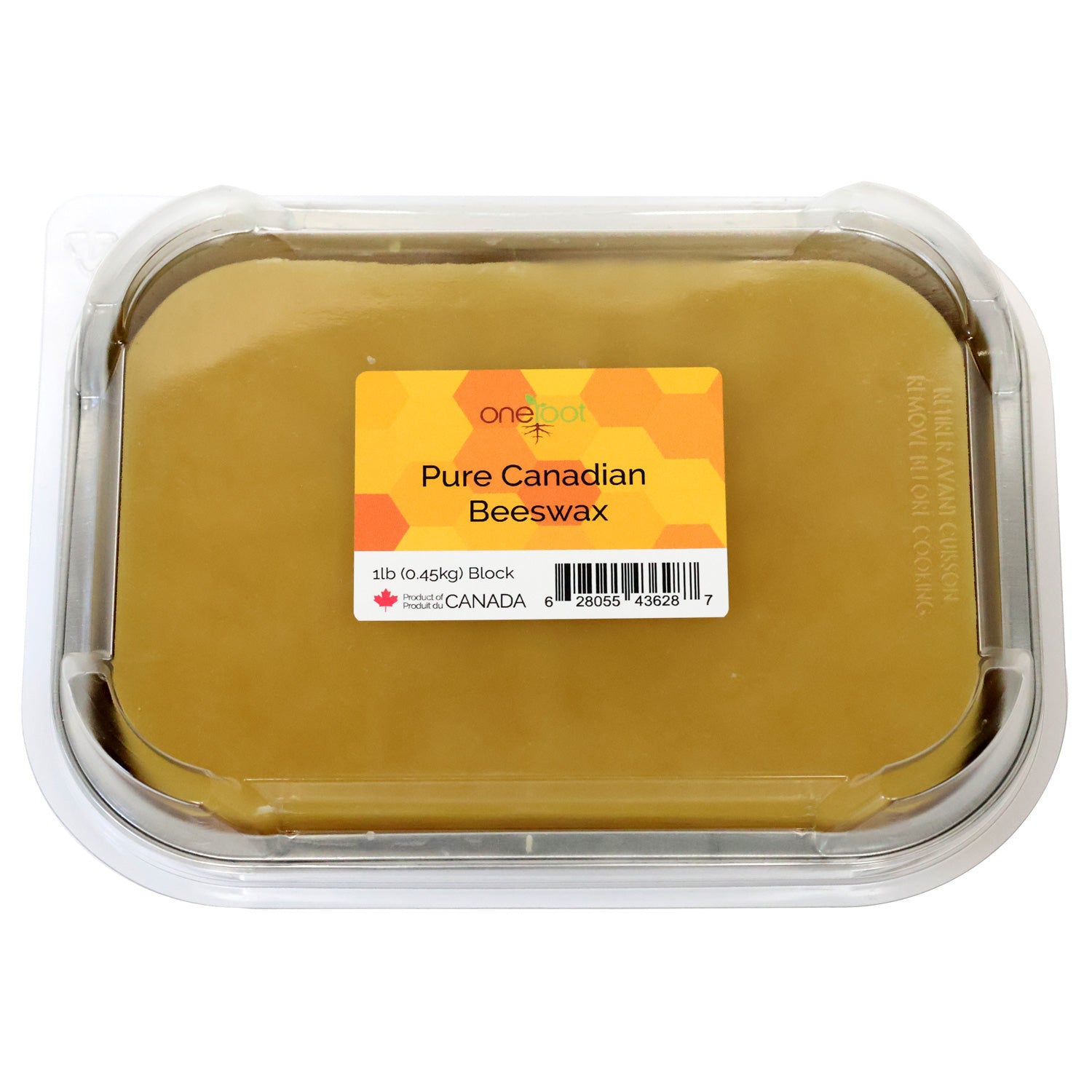 Bloc de cire d'abeille canadienne pure 1 lb