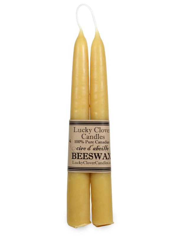 Bougies effilées en cire d’abeille pure – doré